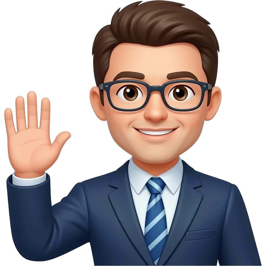 Teacher waving hand emoji