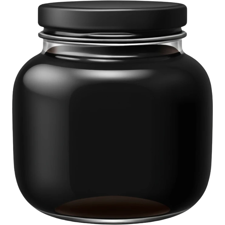 jar with black paste inside emoji