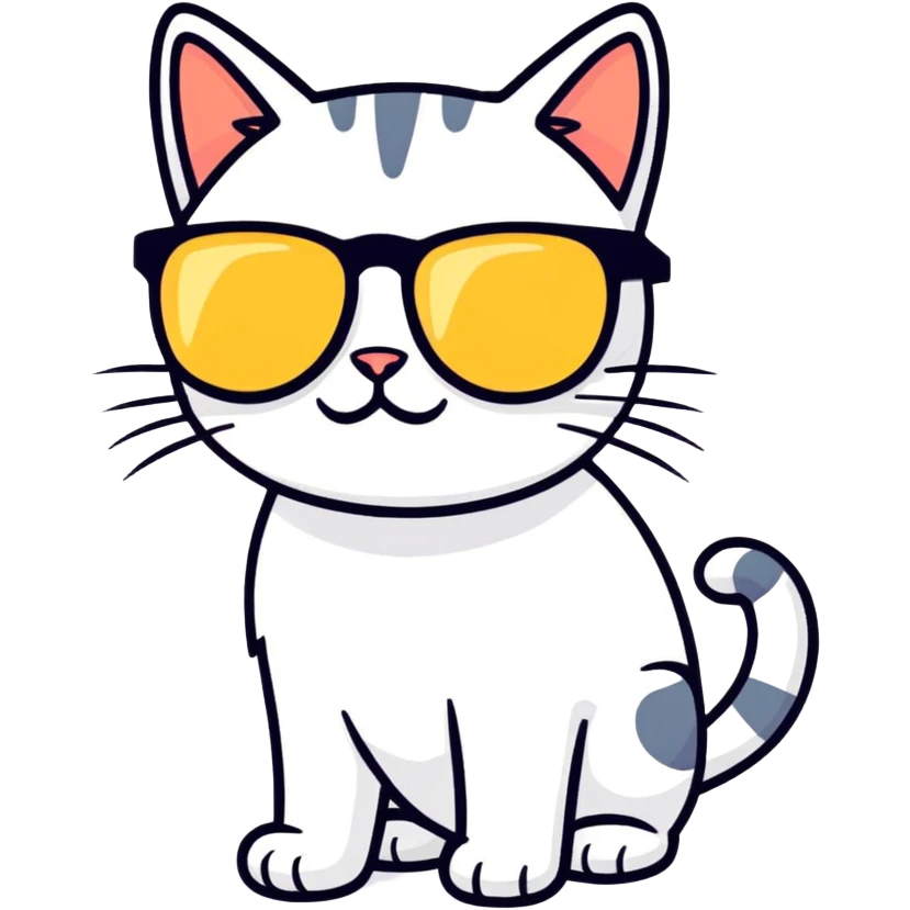 Cat with sunglasses emoji