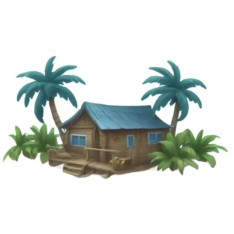 Blue beach  emoji