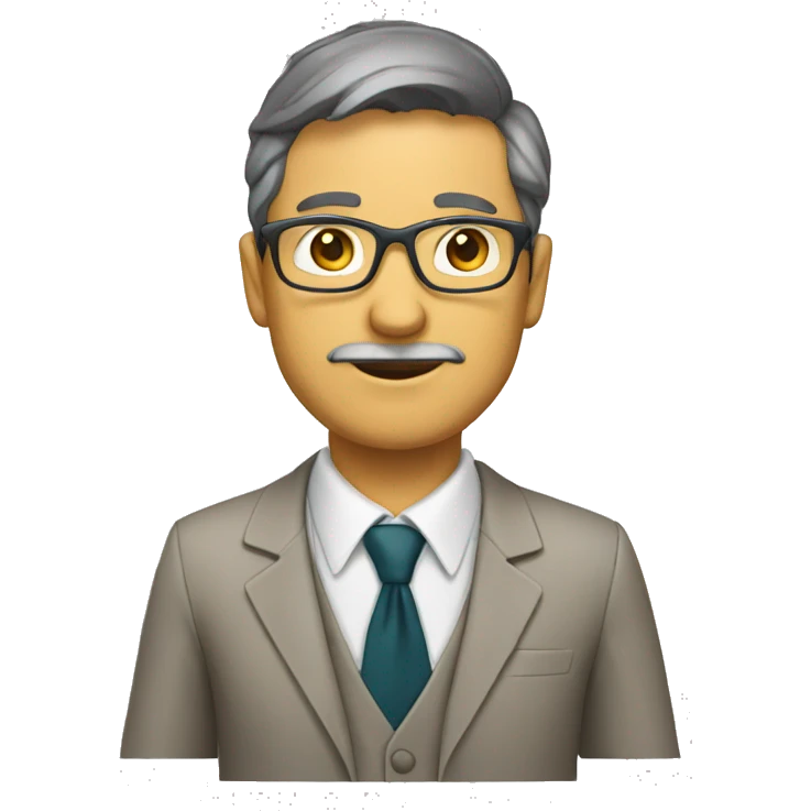 Profesor de traje emoji