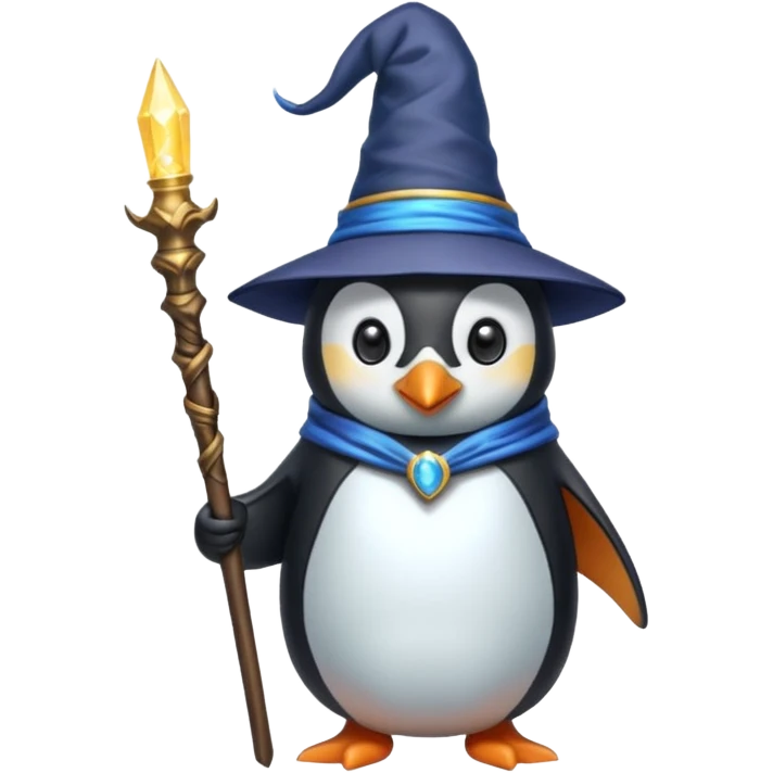 Penguin Wizard emoji