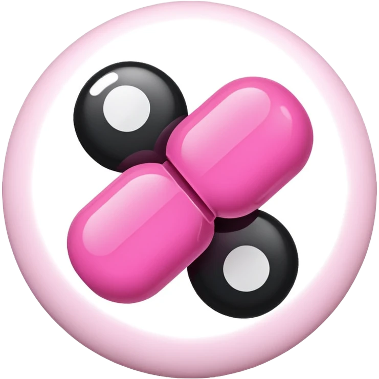 pink and white medication emoji