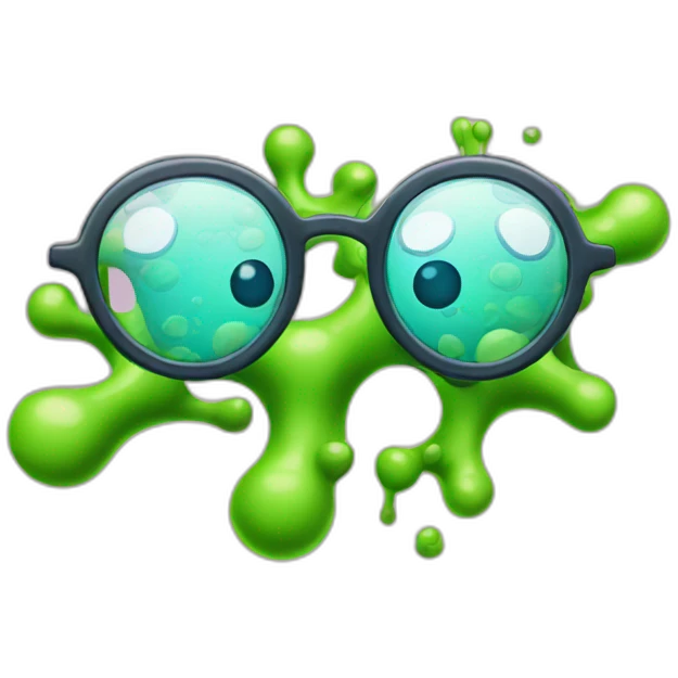 Long Bacterium with glasses emoji