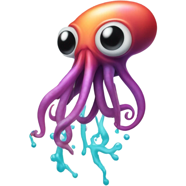 Squid squirting ink emoji