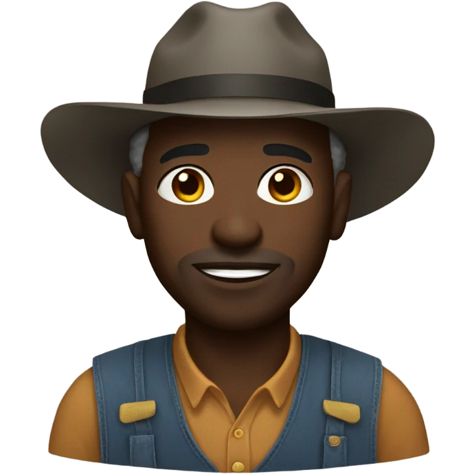 Black farmer emoji