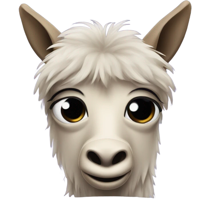 terrified sad lama emoji