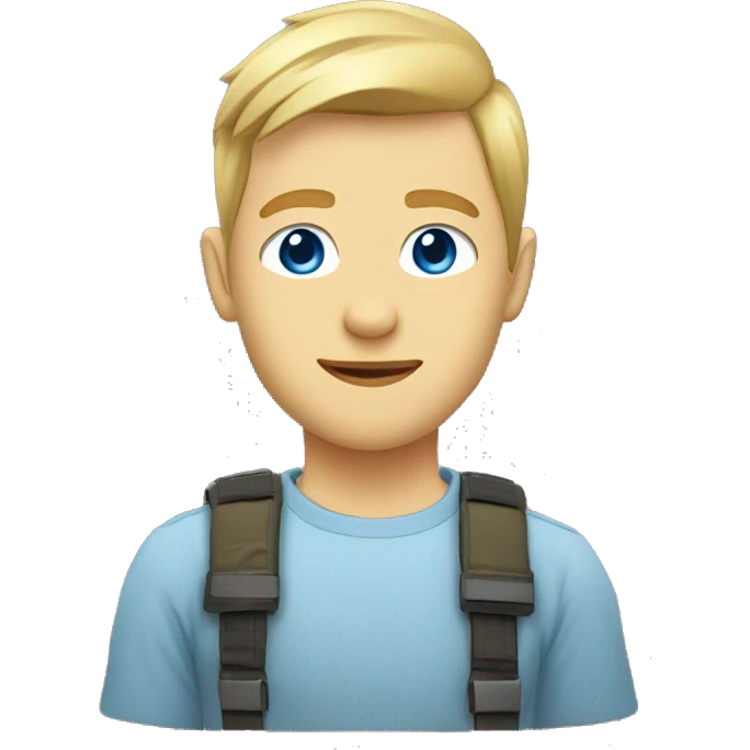 Dev + Ops + blond guy blue eye + kaki shirt emoji