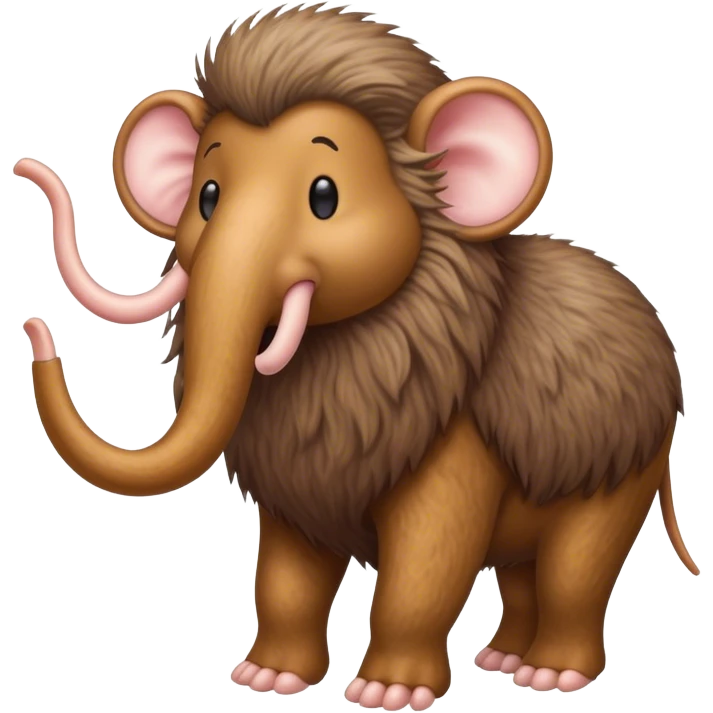 Wooly mouse riding in a wooly mammoth emoji