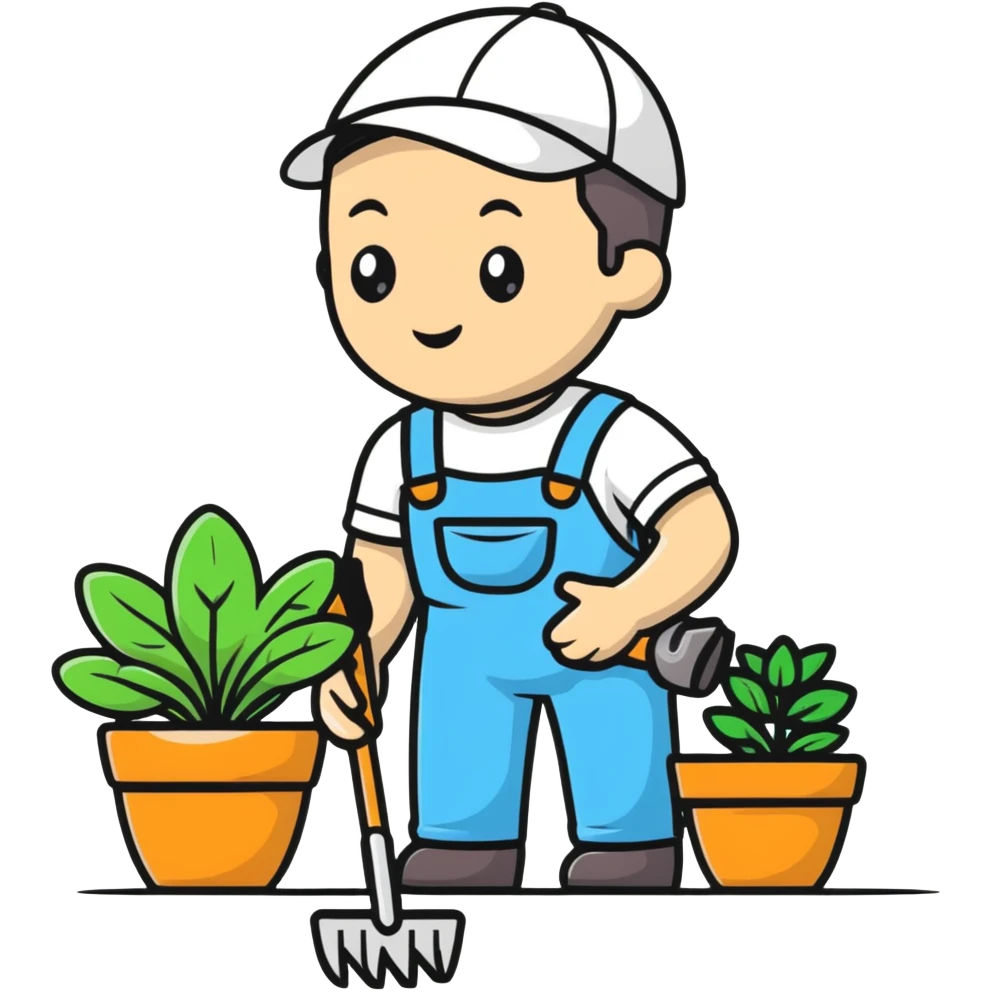 young white gardener emoji
