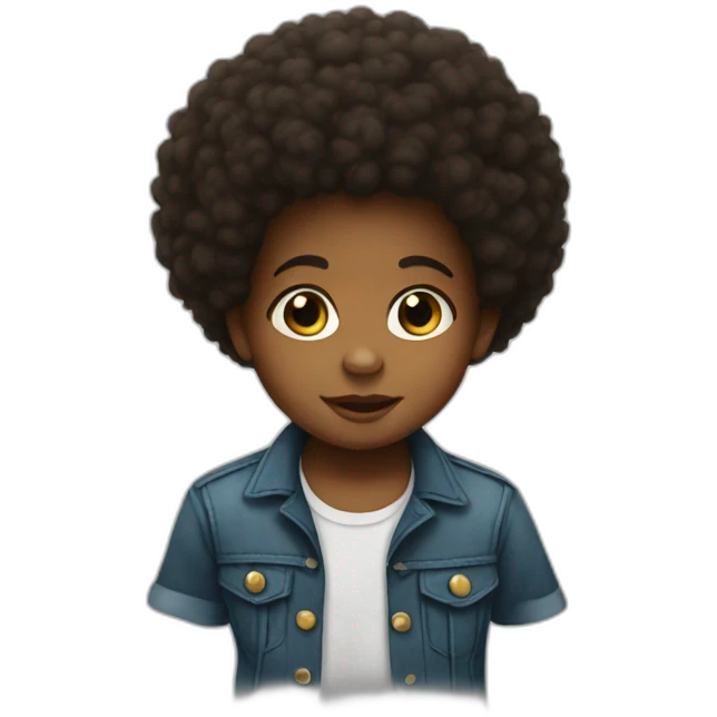 Afro baby emoji