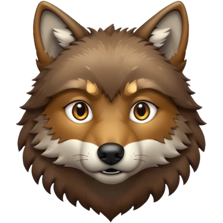 Brown Coastal wolf emoji
