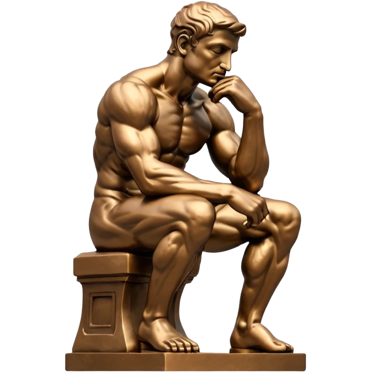 the thinker statue emoji