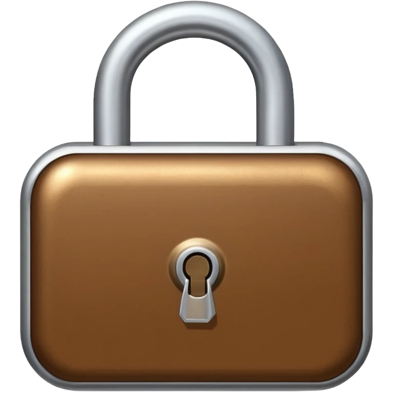Lock with a brown with a heard white emoji