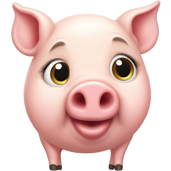 a bloated cute pig emoji