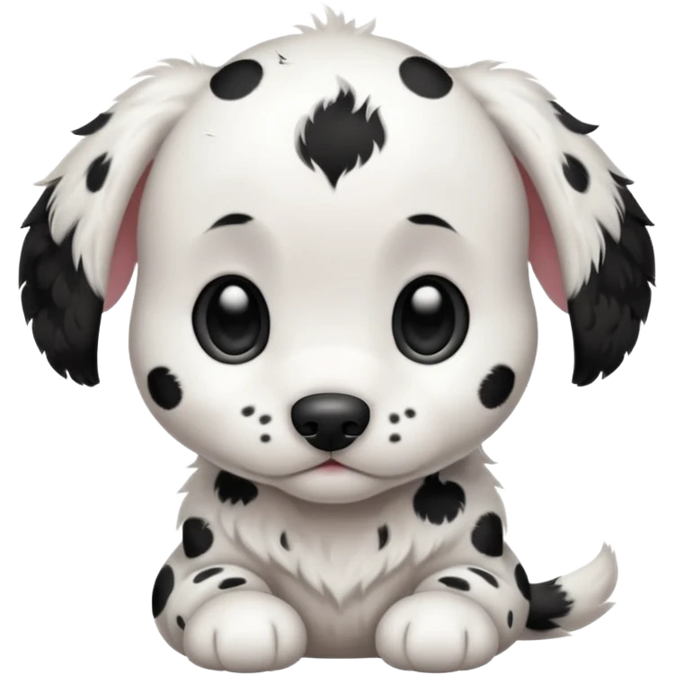 white baby Dalmatian head emoji