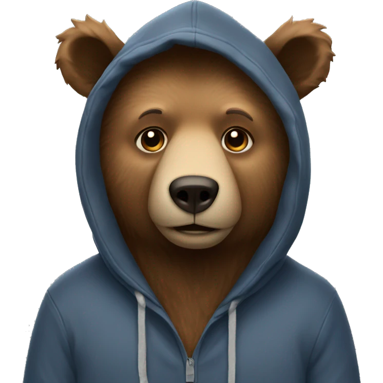 bear wearing a hoodie  emoji