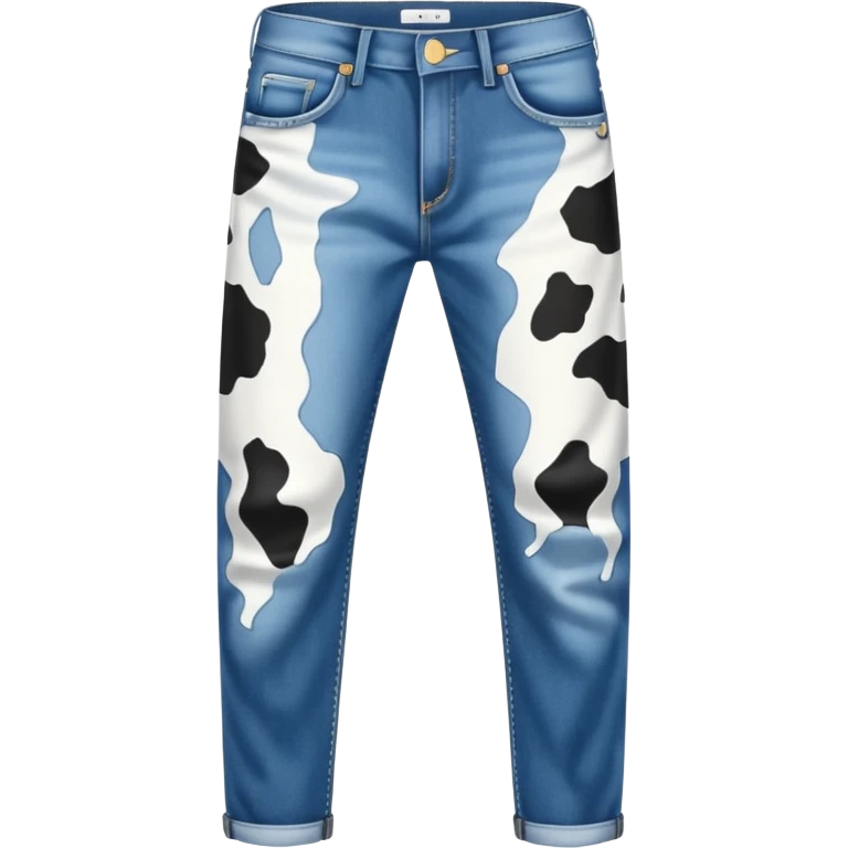 Jeans with cow print  emoji