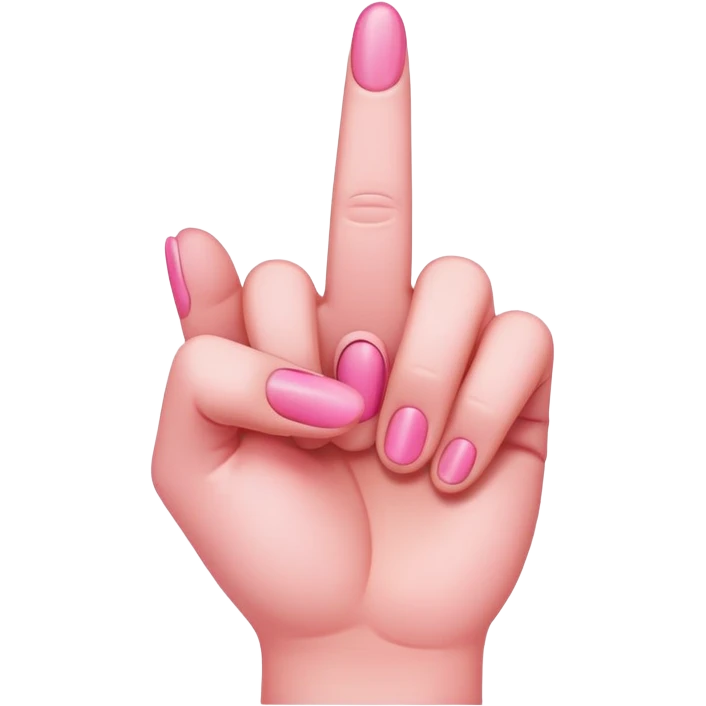 pink middle finger  emoji