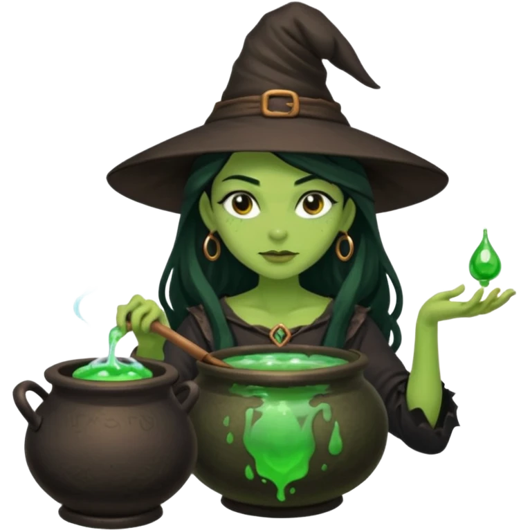green witch cooking potion emoji