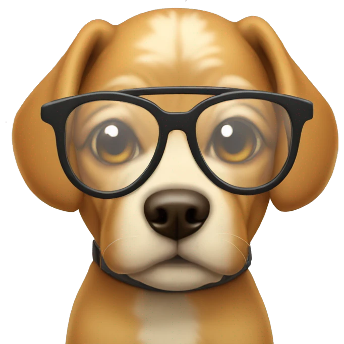 Dog in glasses  emoji