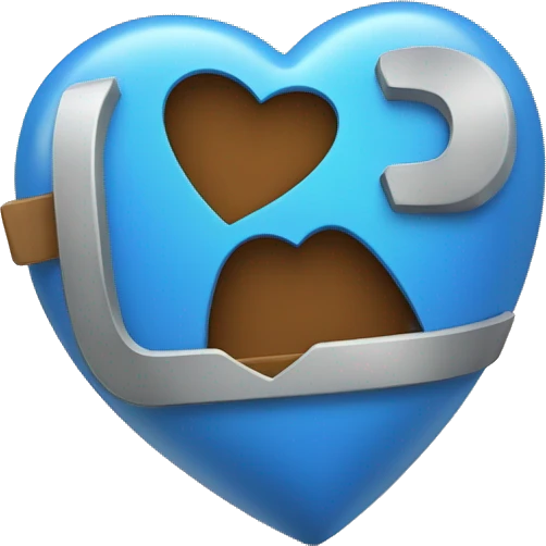A blue heart with a single click cursor over it, representing the "One Click Home" theme in a warm and friendly way. #6A5ACD emoji