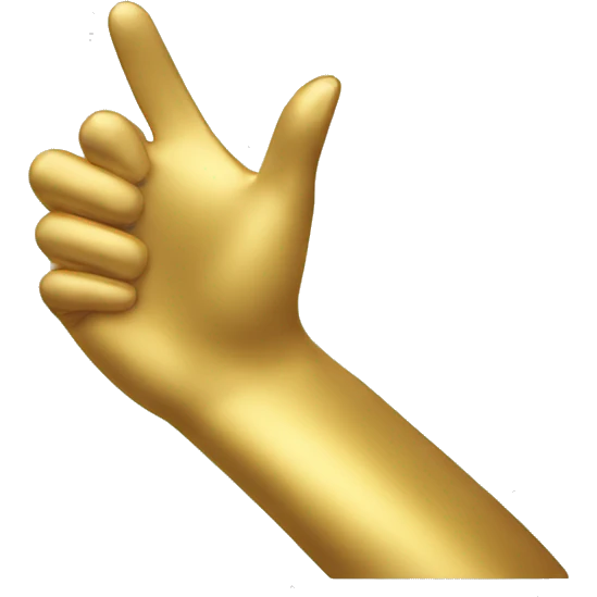gold girl emoji looking into elbow with other arm pointed up both following a similar horizontal line emoji