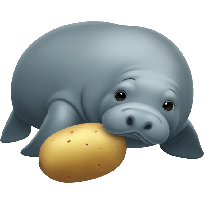 manatee with a potato  emoji