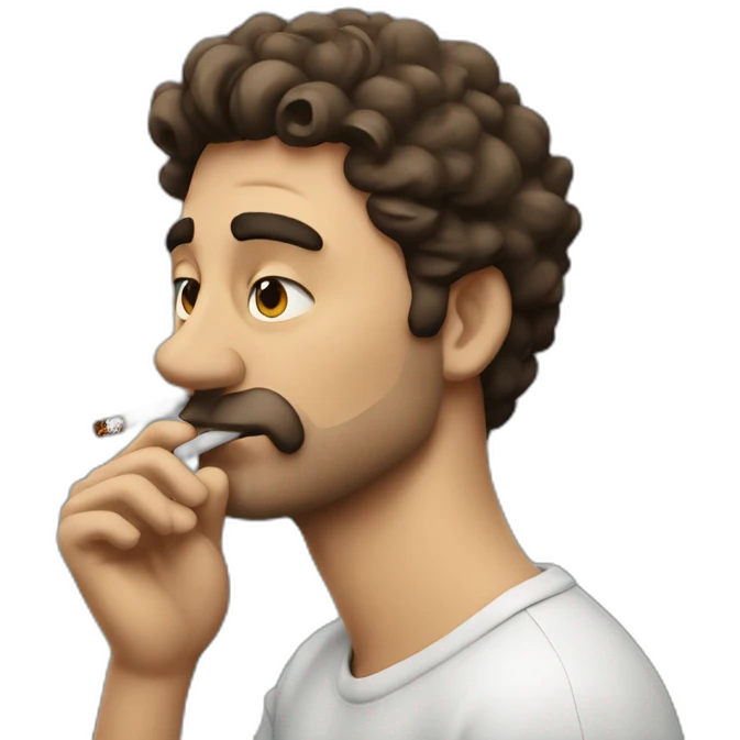 stefanos smoking a ciggy emoji