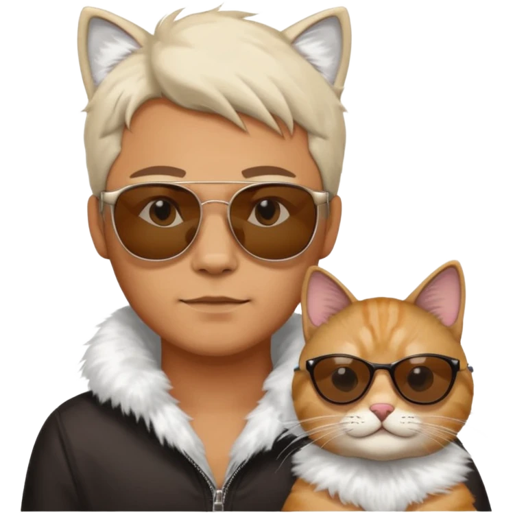 Can you make these emojis one 😎😼 emoji