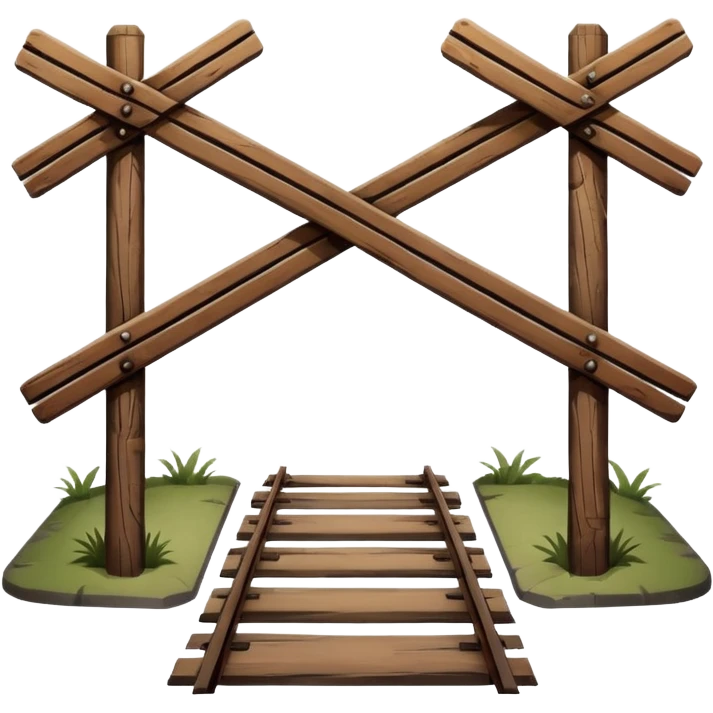 Railroad crossing  emoji