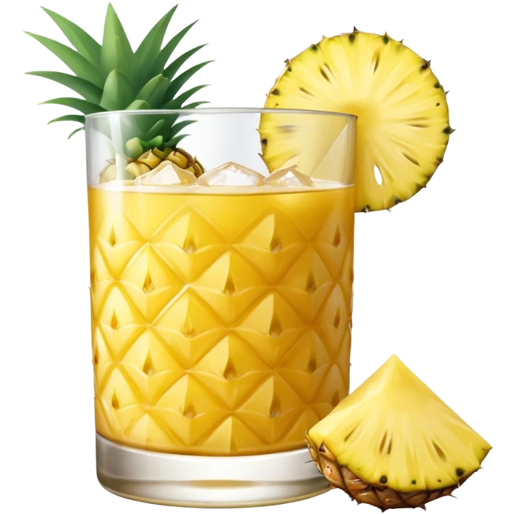 yellow pineapple refresher cocktail emoji