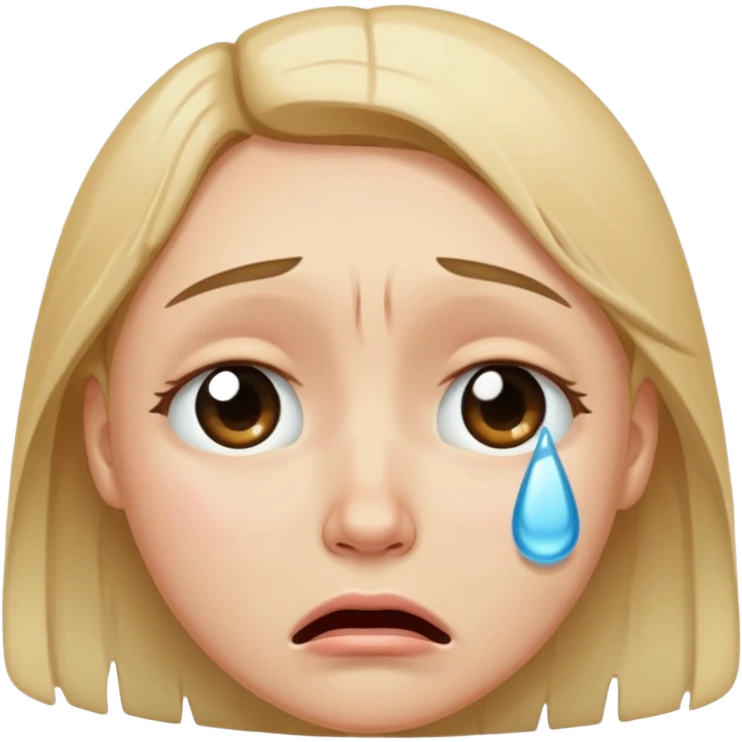 crying face emoji, expressive and clear emoji