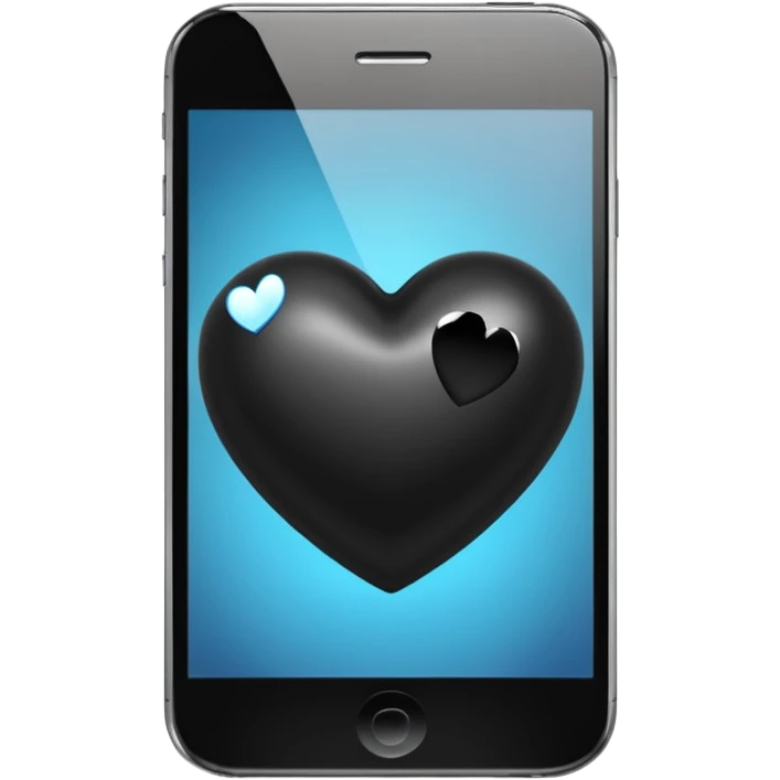 Siyah Kalp iPhone emoji