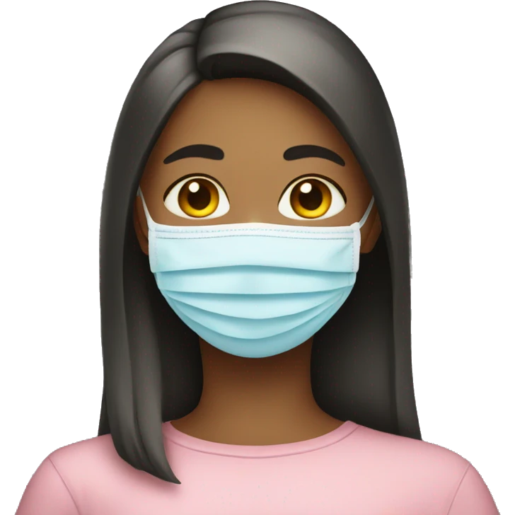 girl with face mask  emoji