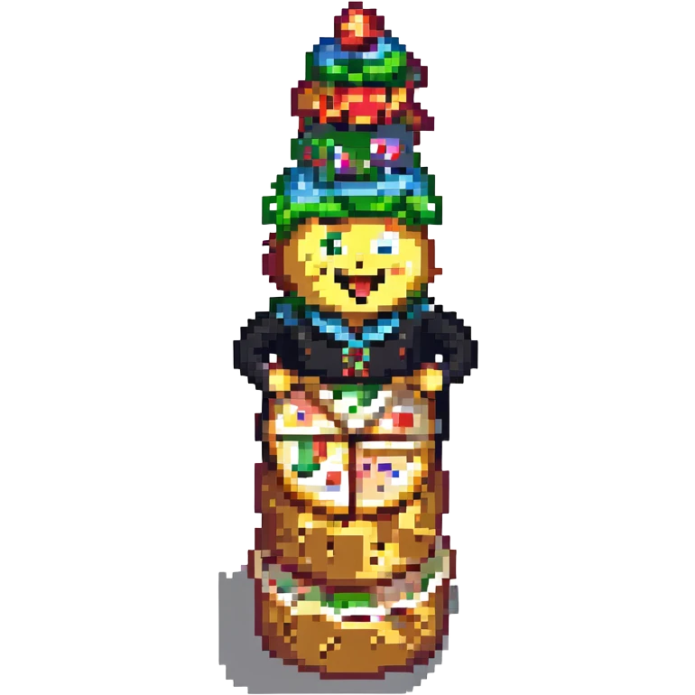 Peppino from Pizza Tower, pixel art style, energetic pose, expressive face, simple background emoji
