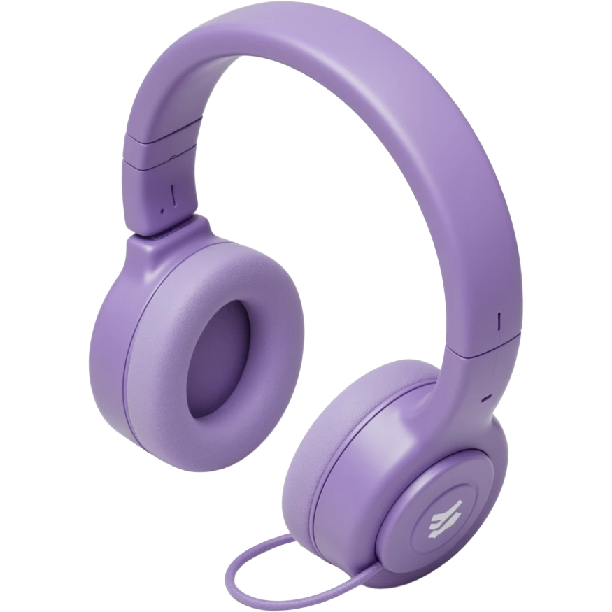over the hear headphones with a mic emoji