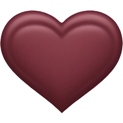 burgundy heart emoji
