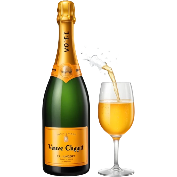 Veuve Clicquot Champagne bottle emoji