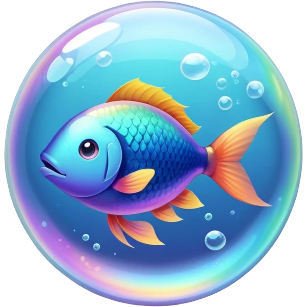 Fish in bubble emoji