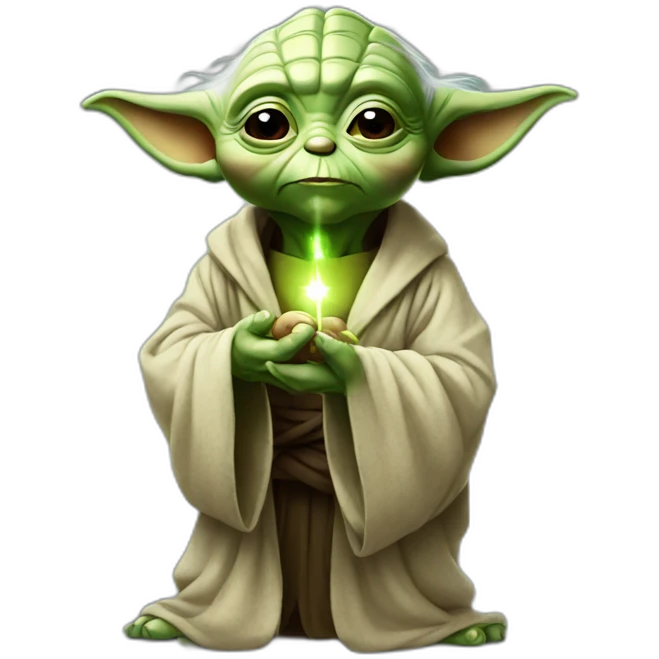 Yoda blowing kisses emoji