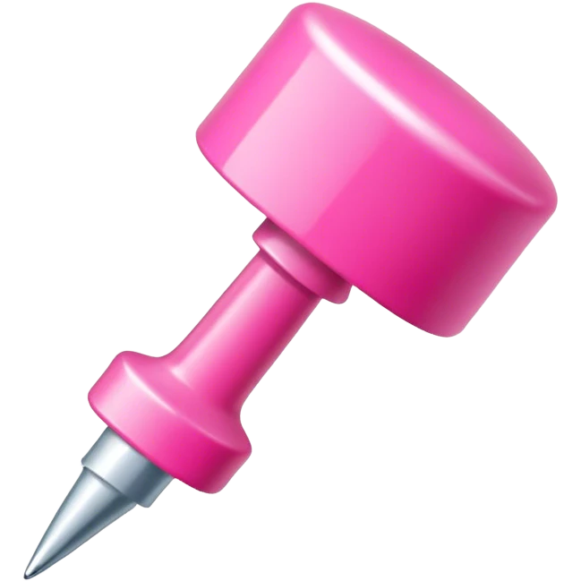 Pink push pin emoji