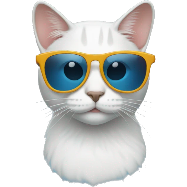 Cat with sunglasses blu emoji
