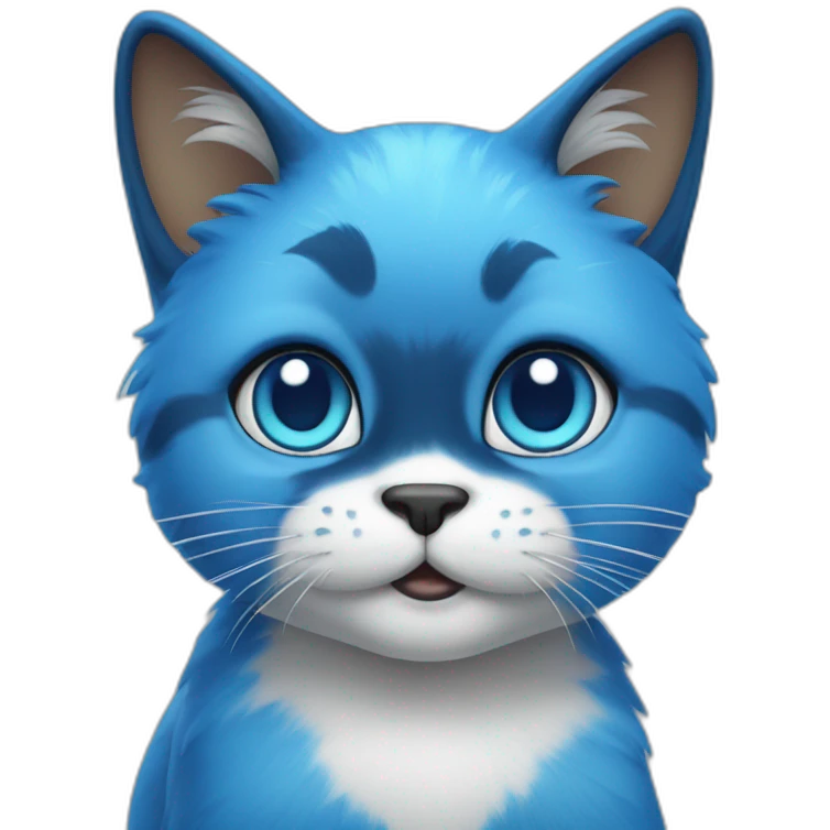 Blue smurf cat emoji