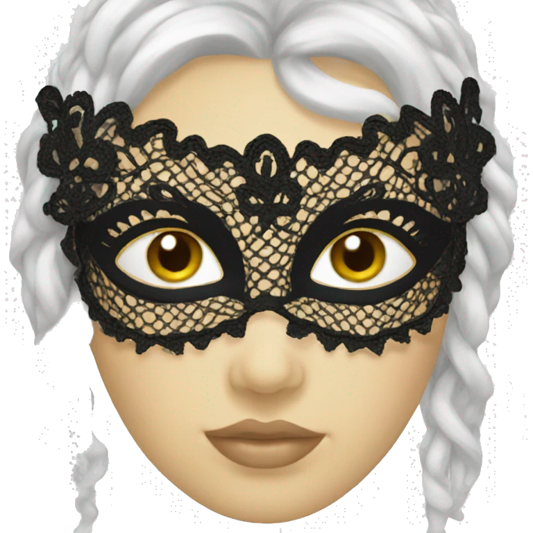 Lace mask emoji