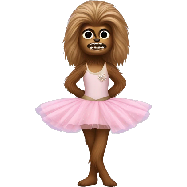 Chewbacca wearing a ballet tutu  emoji