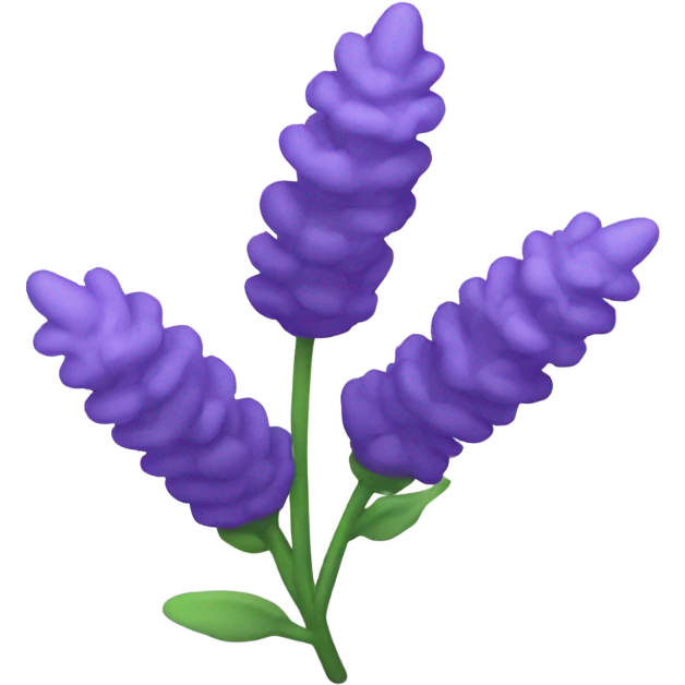 Black Shape Of The lavender flower  emoji