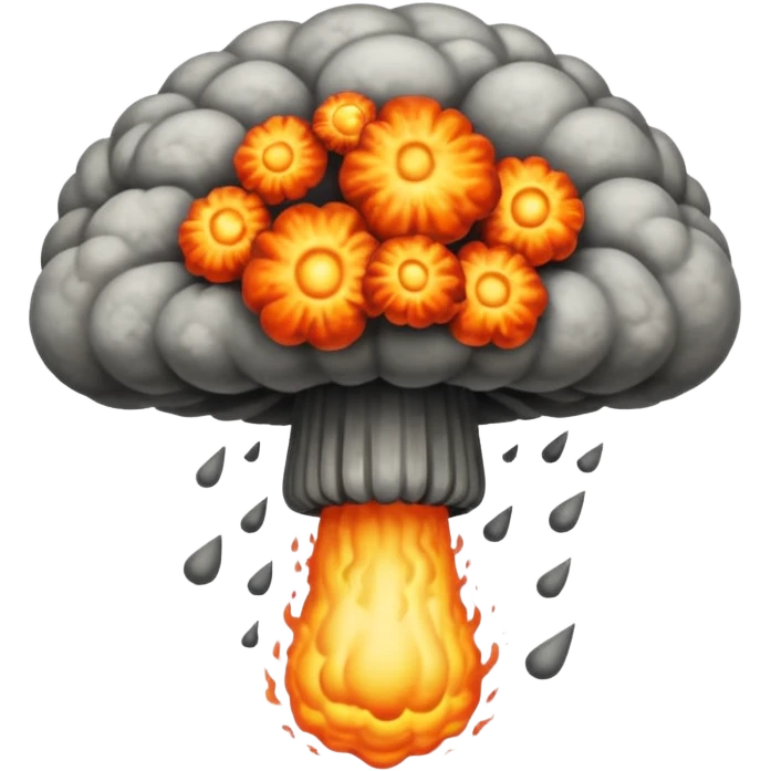 atomic bomb muschroom cloud in the shape of the letter T emoji