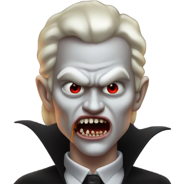 Vampire smoking cigarette emoji