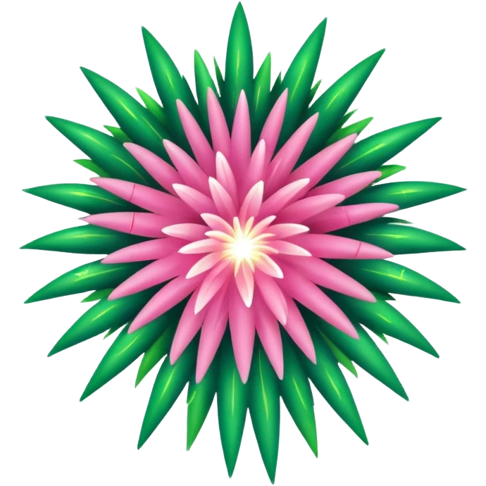 Pink green fireworks  emoji